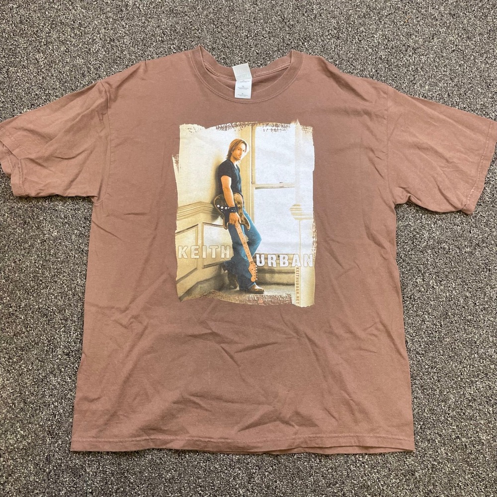 Vintage Keith Urban Alive In 05 Tour Shirt Brown XL Country Music Concert Tee - Picture 2 of 7